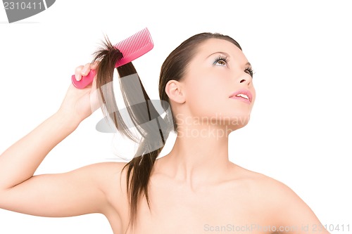 Image of woman with comb