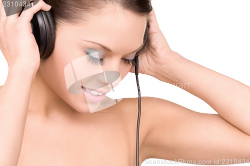 Image of happy woman in headphones