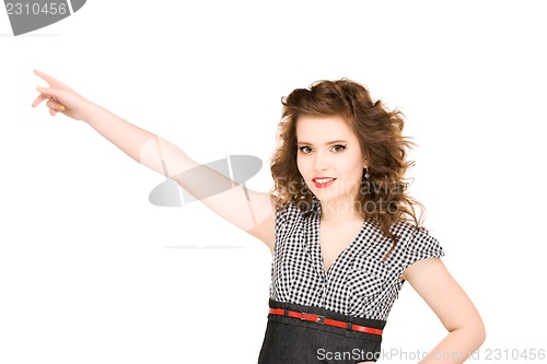 Image of woman pointing her finger