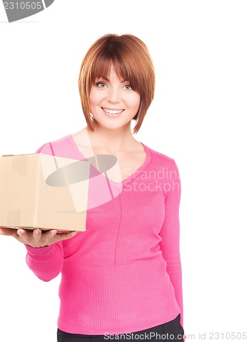 Image of businesswoman with parcel