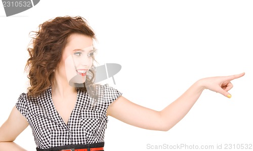 Image of woman pointing her finger