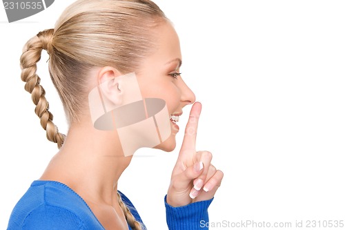 Image of finger on lips