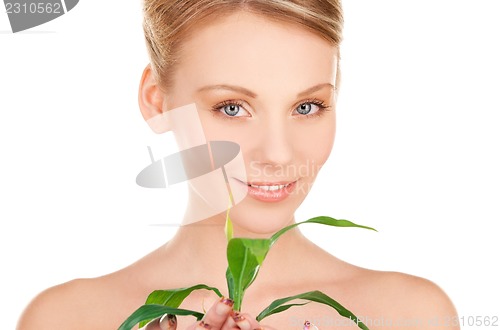 Image of woman with sprout