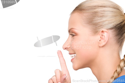 Image of finger on lips