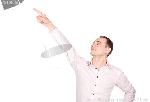 Image of businessman pointing his finger
