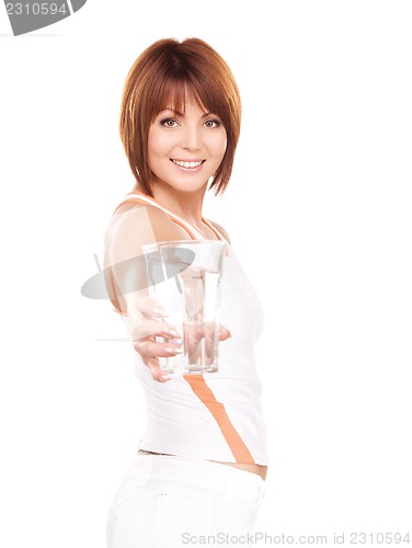 Image of woman with glass of water