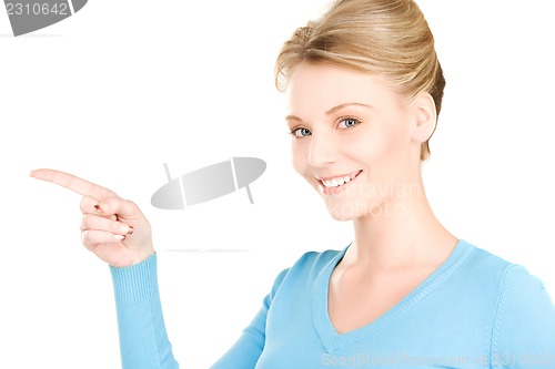 Image of woman pointing her finger