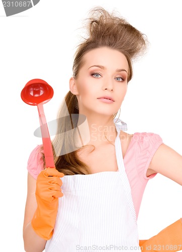 Image of housewife with red ladle