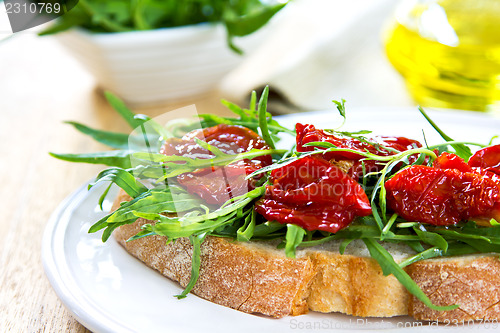 Image of Sun dried Tomato with Rocket sandwich