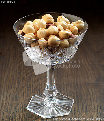 Image of Closeup view of hazelnuts