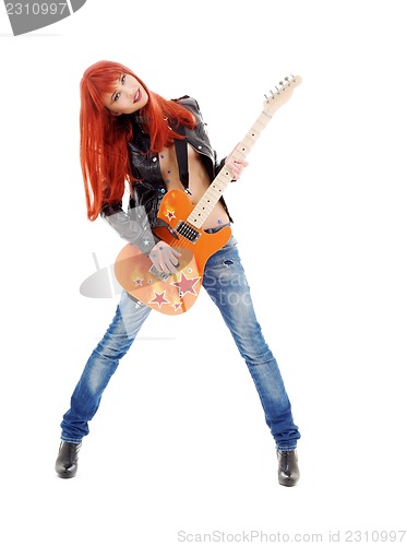 Image of guitar babe