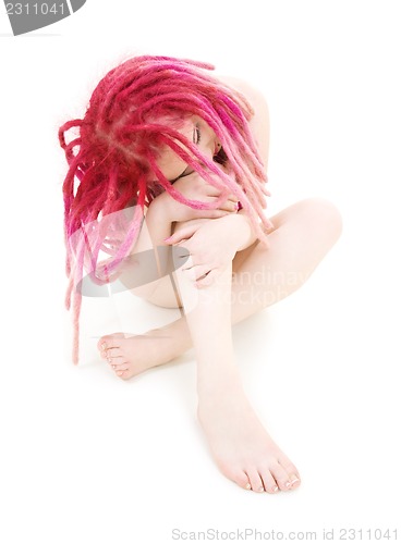 Image of pink hair girl