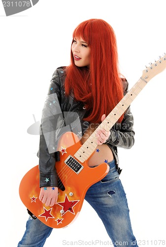 Image of guitar babe