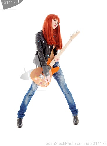 Image of guitar babe