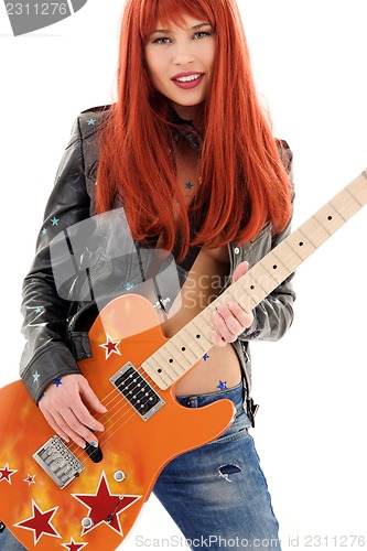 Image of guitar babe