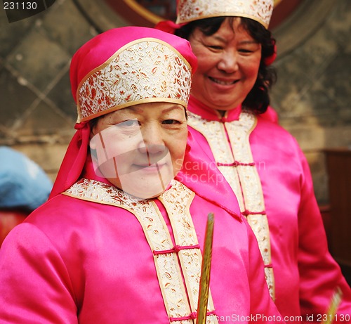 Image of Chinese New Year celebrations in Qingdao, China - performer at a