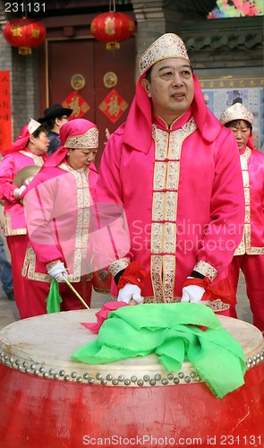 Image of Chinese New Year celebrations in Qingdao, China - performer at a