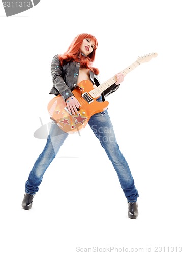 Image of guitar babe