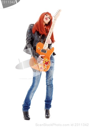 Image of guitar babe