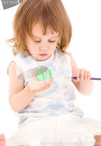 Image of little girl with pencil