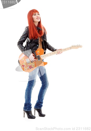 Image of guitar babe