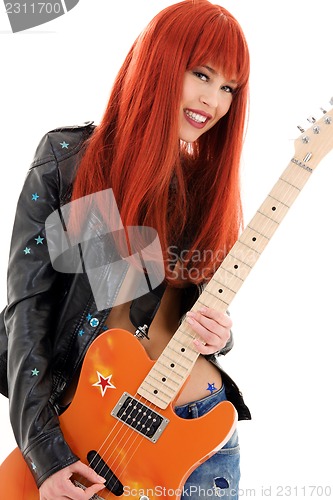 Image of guitar babe