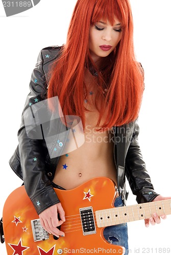 Image of guitar babe