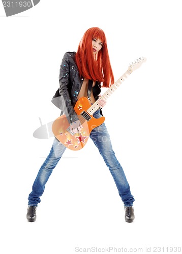 Image of guitar babe