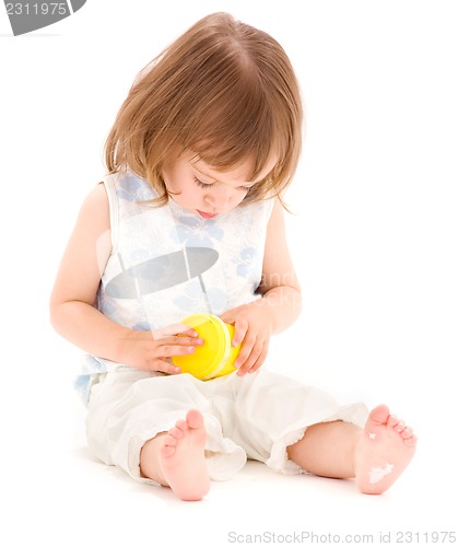 Image of little girl with modelling foam