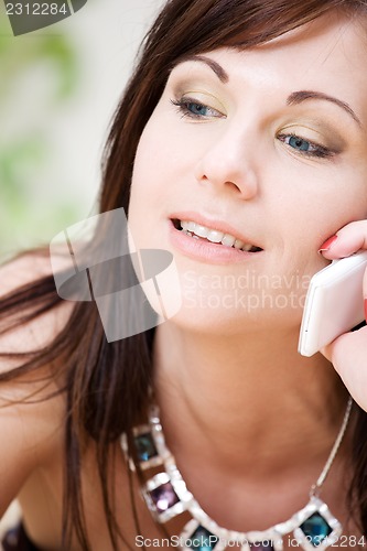 Image of woman with white phone