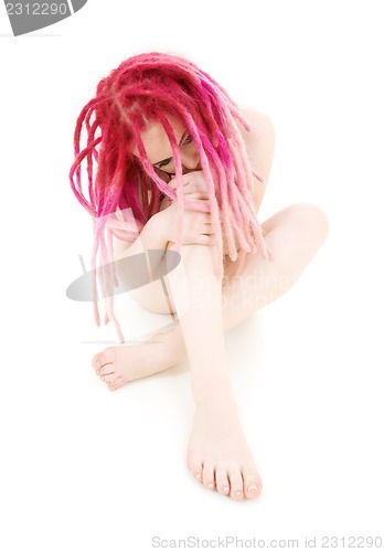 Image of pink hair girl