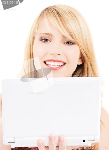 Image of teenage girl with laptop computer