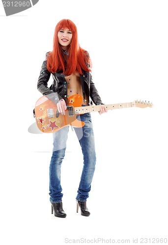 Image of guitar babe