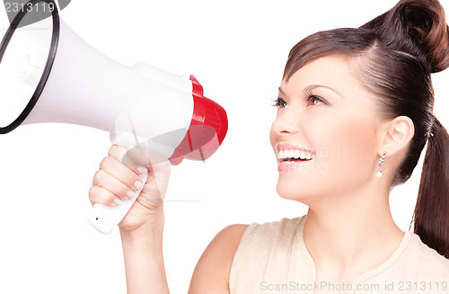 Image of woman with megaphone