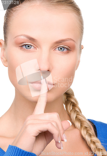 Image of finger on lips