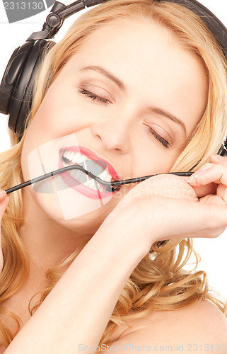 Image of happy woman in headphones