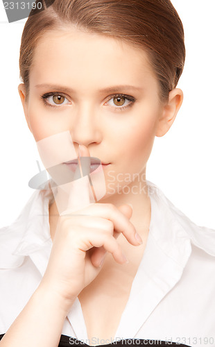 Image of finger on lips 