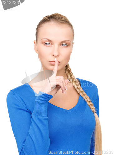 Image of finger on lips