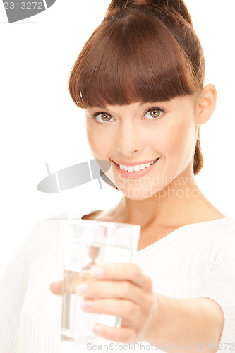 Image of woman with glass of water
