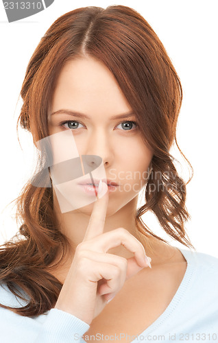 Image of finger on lips