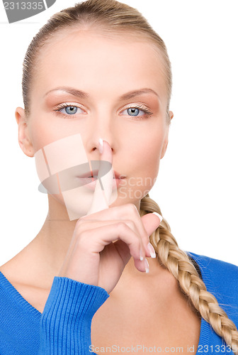 Image of finger on lips