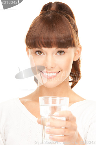 Image of woman with glass of water