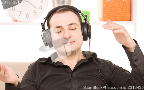 Image of man in headphones