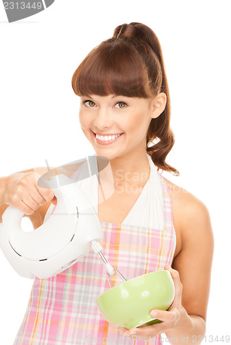 Image of housewife with mixer