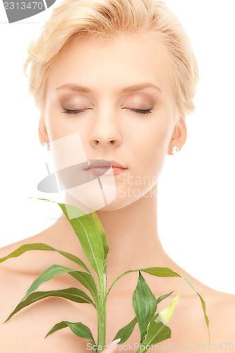 Image of woman with sprout