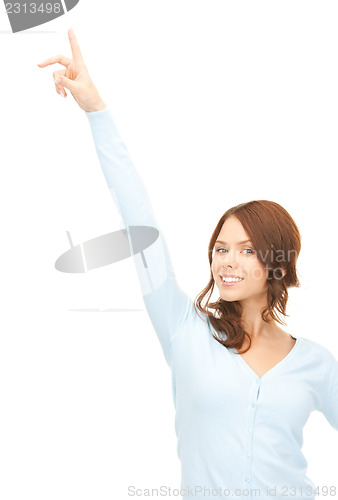 Image of businesswoman pointing her finger