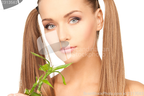 Image of woman with sprout