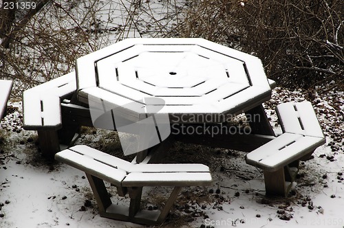 Image of Snow bench