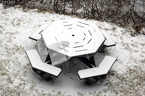Image of Snow bench