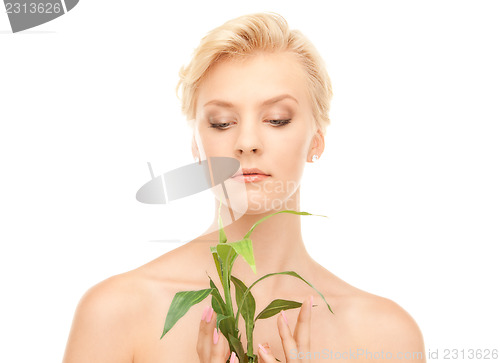 Image of woman with sprout